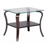 Стол журнальный Шарм орех/стекло прозрачное | Интернет магазин мебели и декора LifeDekor