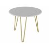 Стол журнальный Рид Голд 430 белый мрамор/золото | Интернет магазин мебели и декора LifeDekor