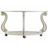 Стол журнальный Овация (С) на колесах слоновая кость/золото | Интернет магазин мебели и декора LifeDekor