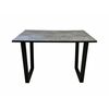 Стол Саен 8, Черный/Бетон | Интернет магазин мебели и декора LifeDekor
