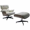 Кресло EAMES LOUNGE CHAIR и оттоманка EAMES LOUNGE CHAIR бежевые, Цвет: Бежевый | Интернет магазин мебели и декора LifeDekor