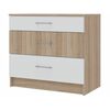 Комод «Алёна» 3ящ, Дуб сонома/Белый | Интернет магазин мебели и декора LifeDekor