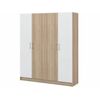 Шкаф «Алёна» 4-х дверный (без зеркал), Дуб сонома/Белый | Интернет магазин мебели и декора LifeDekor