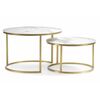 Журнальный стол Плумерия белый мрамор / золото | Интернет магазин мебели и декора LifeDekor