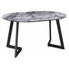 Стол Алингсос черная шагрень / мрамор серый | Интернет магазин мебели и декора LifeDekor