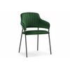 Стул Инклес темно-зеленый / черный глянец | Интернет магазин мебели и декора LifeDekor