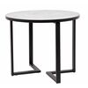 Стол круглый "Лофт Зиг-Заг" (ЛДСП 32 мм /Мрамор сетте 1468/ кромка чёрная) | Интернет магазин мебели и декора LifeDekor