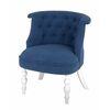 Кресло Бархат (эмаль белая / RS 30 синий) | Интернет магазин мебели и декора LifeDekor