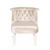 Кресло Бархат (эмаль белая / 30 - бежевый) | Интернет магазин мебели и декора LifeDekor