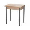 Стол ДП1-01-08 700(1000)*500 «Компакт» ЛДСП:Дуб светлый, Н/с прямые Металлик | Интернет магазин мебели и декора LifeDekor