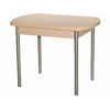 Стол М2 ДП1-02-04 1000(1600)*670, ЛДСП:Дуб светлый, Н/стола прямые Металлик | Интернет магазин мебели и декора LifeDekor