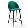 Стул полубарный Thomas, бархат зелёный 19 | Интернет магазин мебели и декора LifeDekor