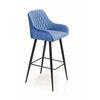 Стул барный Robert, бархат синий 29 | Интернет магазин мебели и декора LifeDekor