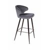 Стул барный Richard, бархат серый 27 | Интернет магазин мебели и декора LifeDekor