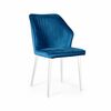 Стул Berg, бархат  синий 29 / белый конус | Интернет магазин мебели и декора LifeDekor