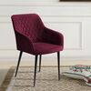 Стул с подлокотниками Robert, бархат винно-красный 16 new | Интернет магазин мебели и декора LifeDekor