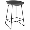 Стул полубарный Neo чёрный с чёрными ножками | Интернет магазин мебели и декора LifeDekor