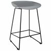 Стул полубарный Neo серый с чёрными ножками | Интернет магазин мебели и декора LifeDekor