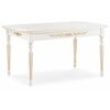 Стол деревянный Бевье молочный / золото | Интернет магазин мебели и декора LifeDekor