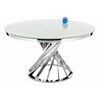 Стол стеклянный Twist steel / white | Интернет магазин мебели и декора LifeDekor