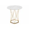 Стол деревянный Melan white / gold | Интернет магазин мебели и декора LifeDekor