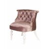 Кресло Бархат (эмаль белая / 24 - розовый) | Интернет магазин мебели и декора LifeDekor
