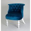 Кресло Бархат (эмаль белая / 34 - королевский синий) | Интернет магазин мебели и декора LifeDekor