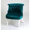 Кресло Бархат (эмаль белая / 23 - изумрудный) | Интернет магазин мебели и декора LifeDekor