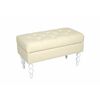Банкетка Виктория (эмаль белая / кожзам 4 кремовый) | Интернет магазин мебели и декора LifeDekor