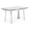 Стол деревянный Бэйнбрук 140х80х76 белый мрамор / белый | Интернет магазин мебели и декора LifeDekor