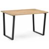 Стол деревянный Лота Лофт 120 25 мм дуб вотан / матовый черный | Интернет магазин мебели и декора LifeDekor