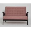 Диван двухместный РЕТРО (венге / RS 12 - розовый) | Интернет магазин мебели и декора LifeDekor