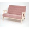 Диван двухместный РЕТРО (беленый дуб / RS 12 - розовый) | Интернет магазин мебели и декора LifeDekor