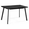 Стол деревянный Цефей 120(160)х75х75 мрамор черный / черный матовый | Интернет магазин мебели и декора LifeDekor
