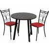 Обеденная группа (Стол Филд и 2 стула Неаполь), Экотек красный | Интернет магазин мебели и декора LifeDekor