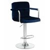 Стул барный DOBRIN KRUGER ARM, синий велюр (MJ9-117), Вариант: синий велюр (MJ9-117) | Интернет магазин мебели и декора LifeDekor