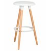 Табурет барный DOBRIN ROYCE, ножки светлый бук, цвет белый (W-02), Вариант: ножки светлый бук, цвет белый (W-02) | Интернет магазин мебели и декора LifeDekor