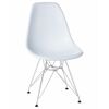 Стул обеденный DOBRIN DSR, ножки хром, цвет белый (W-02), Вариант: ножки хром, цвет белый (W-02) | Интернет магазин мебели и декора LifeDekor