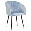 Стул обеденный DOBRIN MARY, серо-голубой велюр (1922-6), Вариант: серо-голубой велюр (1922-6) | Интернет магазин мебели и декора LifeDekor