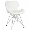 Стул обеденный DOBRIN BUTTERFLY CHROME, ножки хром, цвет белый, Вариант: ножки хром, цвет белый | Интернет магазин мебели и декора LifeDekor