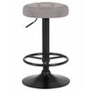 Табурет барный DOBRIN BRUNO BLACK, серый велюр (MJ9-75), Вариант: серый велюр (MJ9-75) | Интернет магазин мебели и декора LifeDekor