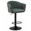Стул барный DOBRIN LEON, зеленая ткань (LAR 275-23), Вариант: зеленая ткань (LAR 275-23) | Интернет магазин мебели и декора LifeDekor