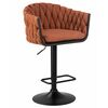 Стул барный DOBRIN LEON, оранжевая ткань (LAR 275-27), Вариант: оранжевая ткань (LAR 275-27) | Интернет магазин мебели и декора LifeDekor