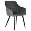 Стул обеденный DOBRIN ROBERT, черные матовые ножки, велюр V108-92 Антрацит, Вариант: черные матовые ножки, велюр V108-92 Антрацит | Интернет магазин мебели и декора LifeDekor