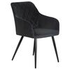 Стул обеденный DOBRIN ROBERT, черные матовые ножки, велюр V108-77 Чёрный, Вариант: черные матовые ножки, велюр V108-77 Чёрный | Интернет магазин мебели и декора LifeDekor