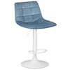 Стул барный DOBRIN TAILOR WHITE, пудрово-голубой велюр (MJ9-74), Вариант: пудрово-голубой велюр (MJ9-74) | Интернет магазин мебели и декора LifeDekor