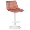 Стул барный DOBRIN TAILOR WHITE, пудрово-розовый велюр (MJ9-32), Вариант: пудрово-розовый велюр (MJ9-32) | Интернет магазин мебели и декора LifeDekor