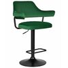 Стул барный DOBRIN CHARLY BLACK, зеленый велюр (MJ9-88), Вариант: зеленый велюр (MJ9-88) | Интернет магазин мебели и декора LifeDekor