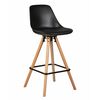 Стул полубарный DOBRIN RONNI, ножки светлый бук, черный (B-03), Вариант: ножки светлый бук, черный (B-03) | Интернет магазин мебели и декора LifeDekor