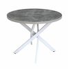 Стол круглый "Шип-32" ноги белые (пластикТерра графит 1426/ЛДСП 32 мм/кромка серый) | Интернет магазин мебели и декора LifeDekor
